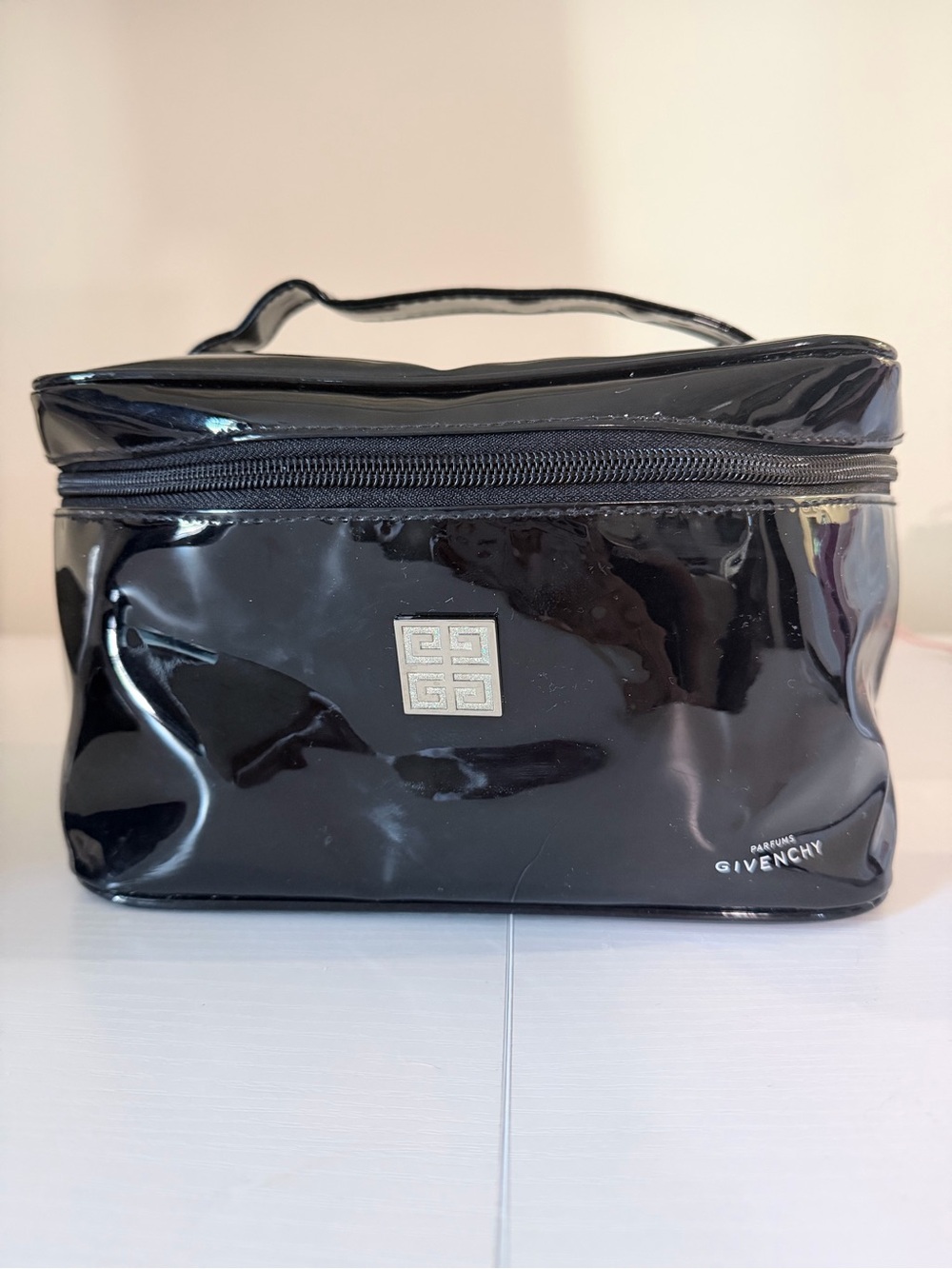 Givenchy Black Glossy Travel Toiletry Case